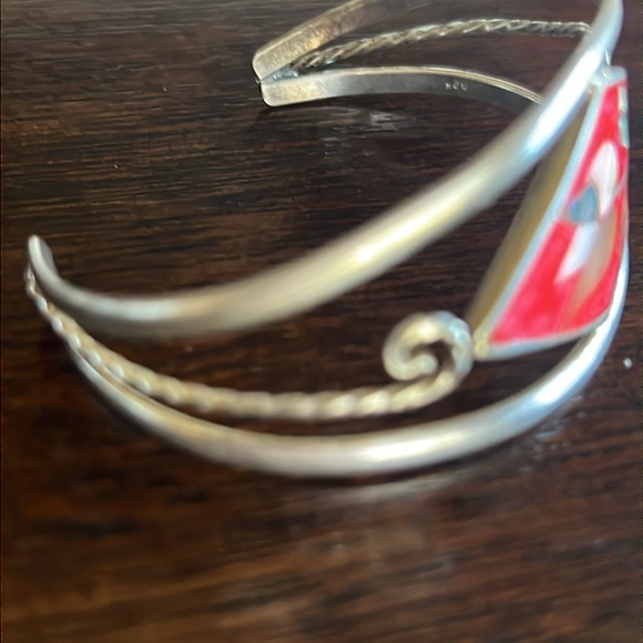 Vintage Mexican Alpaca Cuff Bracelet - Picture 4 of 5